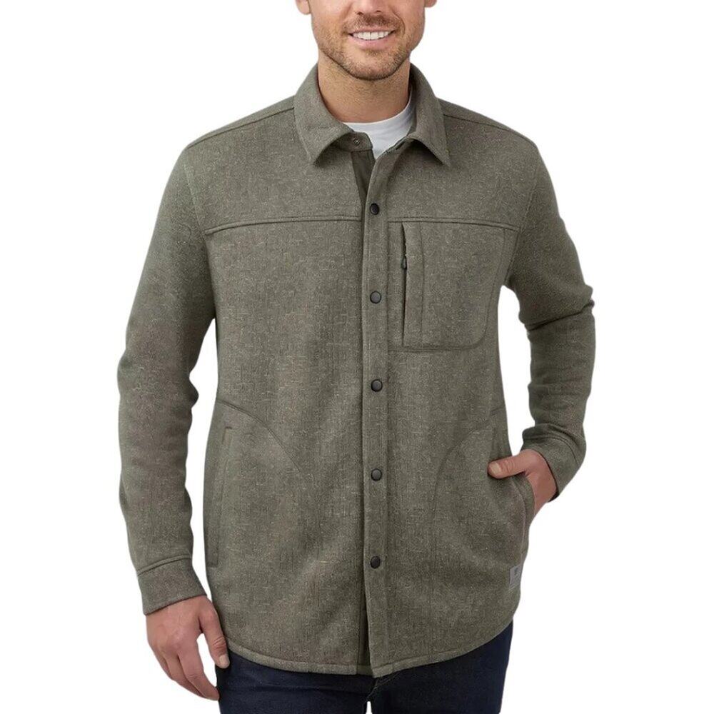 Rugged Elements Sweater Fleece Over Shirt Jacket Green M Shacket EUC Gorp Fall